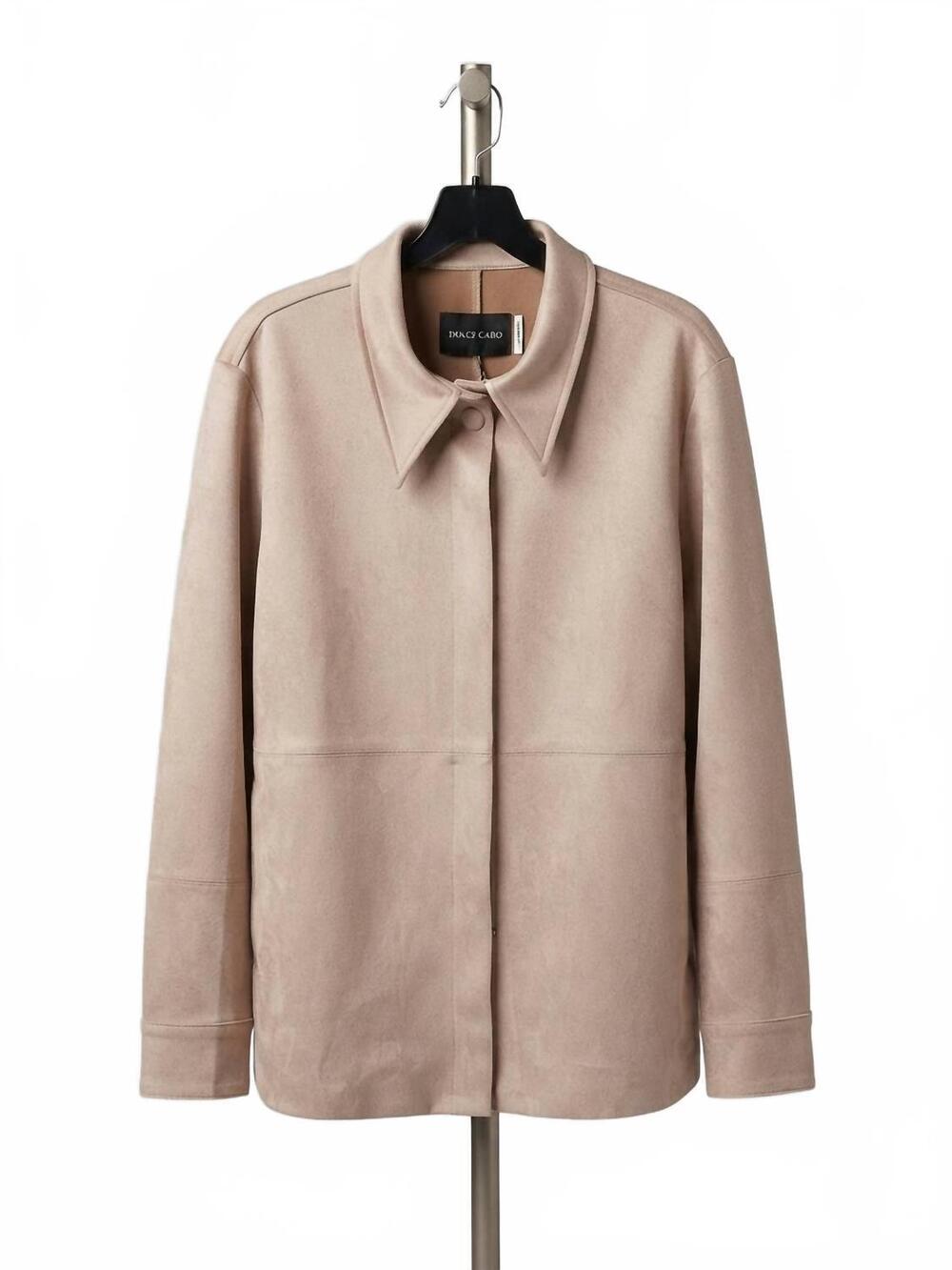 NEW DOLCE CABO women's faux suede jacket in putty